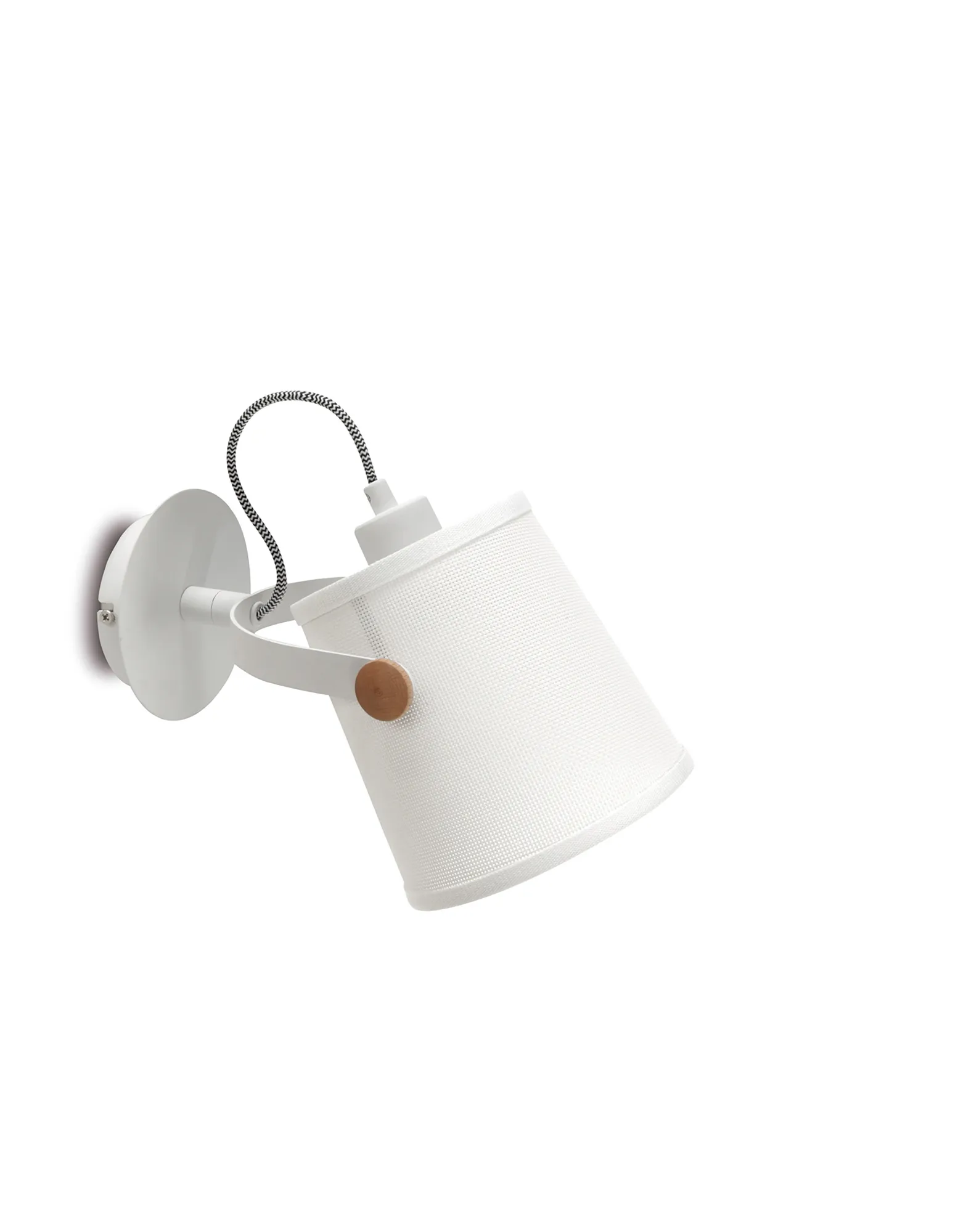 M4924  Nordica Matt White Wall Lamp 1 Light Matt White